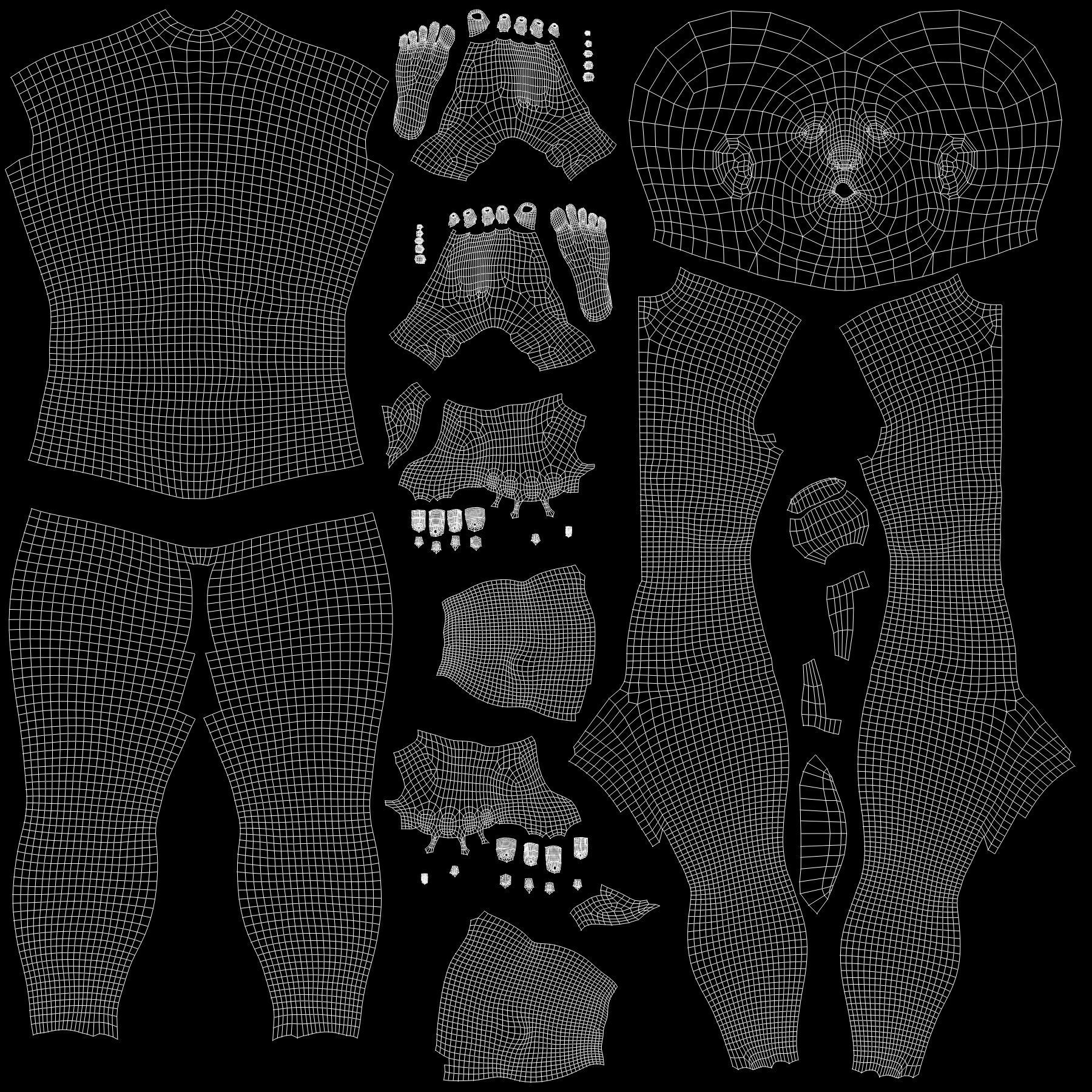 African American Male And Female Rigged 3D model_21