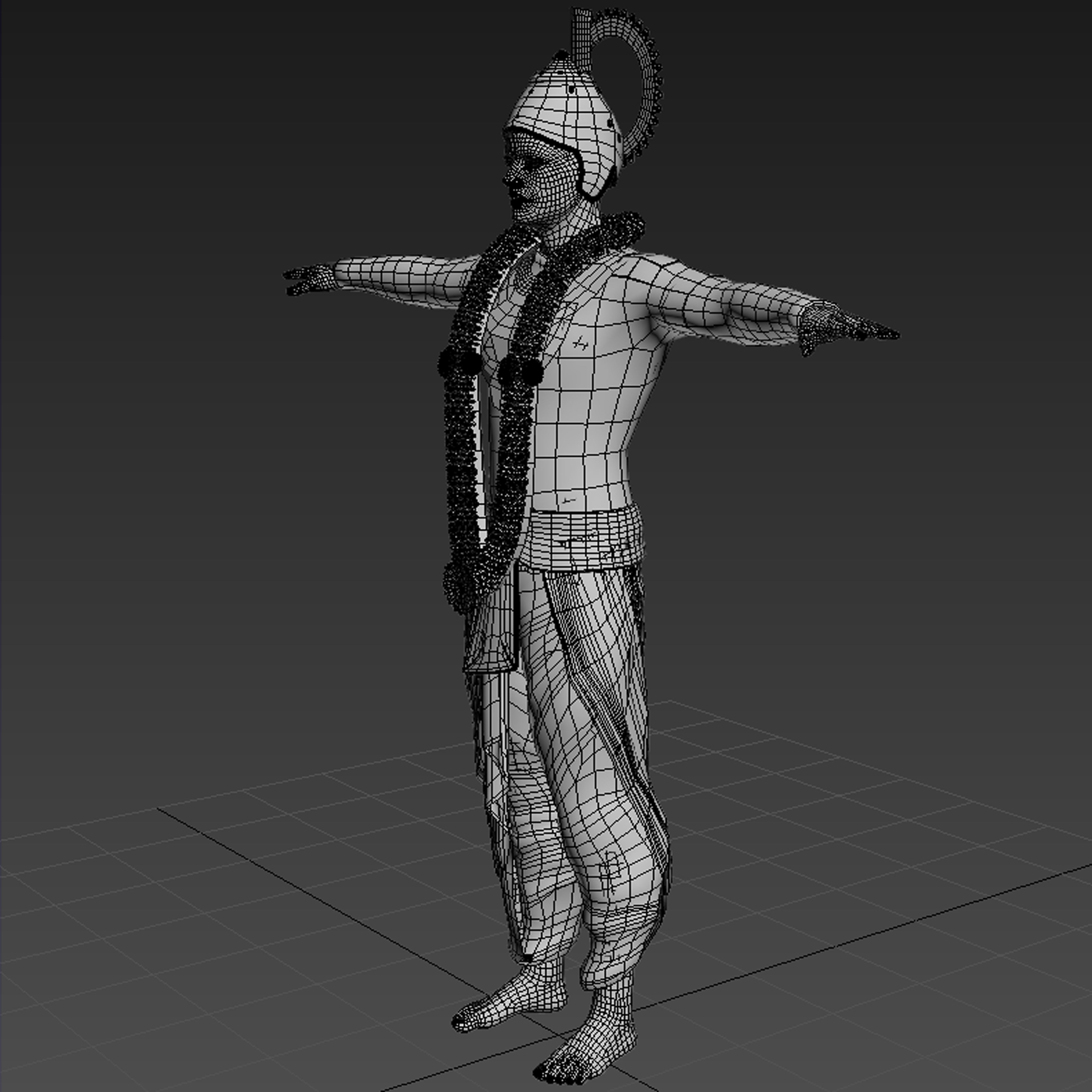 Lord Krishna Realistic Model 3D model_4