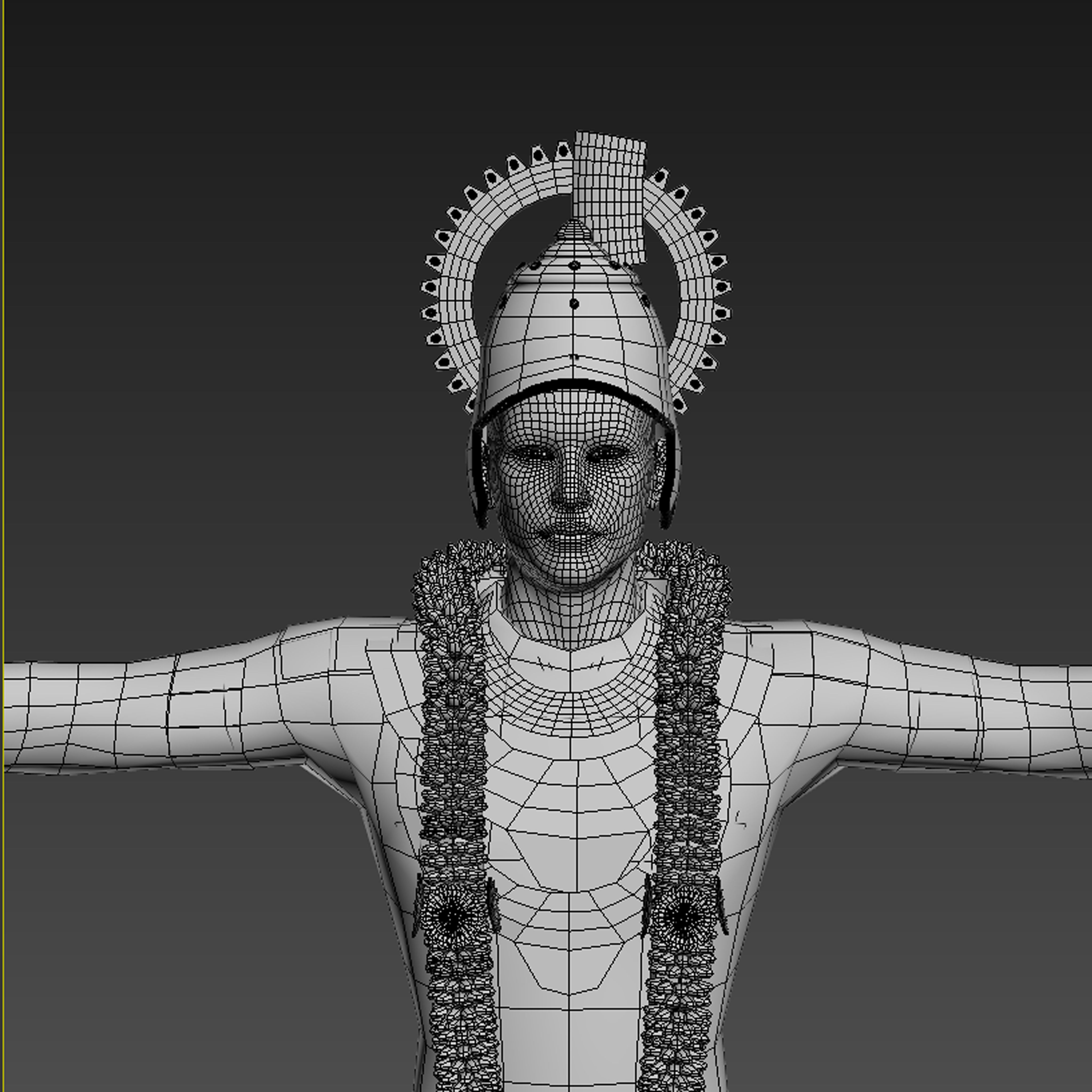 Lord Krishna Realistic Model 3D model_3