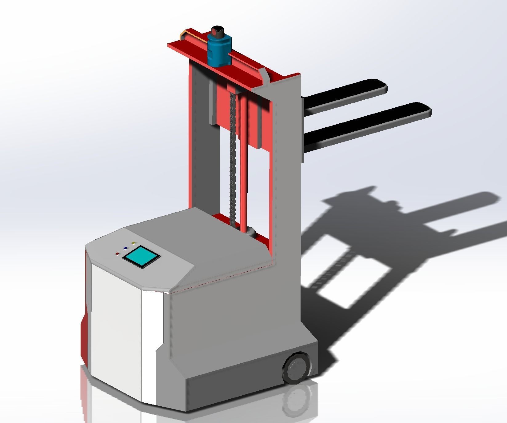 The AGV forklift 3D model CGTrader