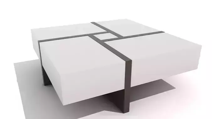 Rotated Glossy Blocks Coffee Table