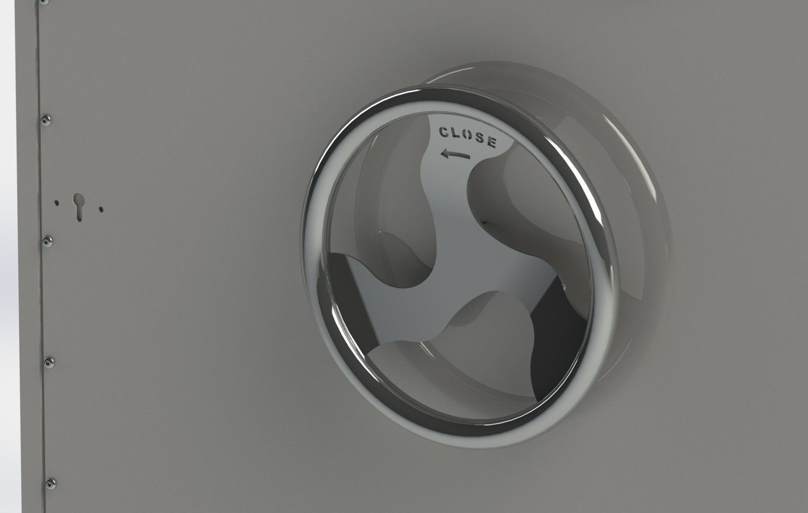 Weathertight Pantograph Hinged Door 3D model_2