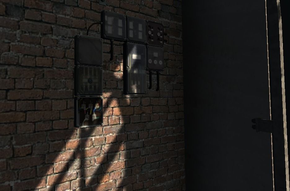 Power supply props collection Low-poly 3D model_7