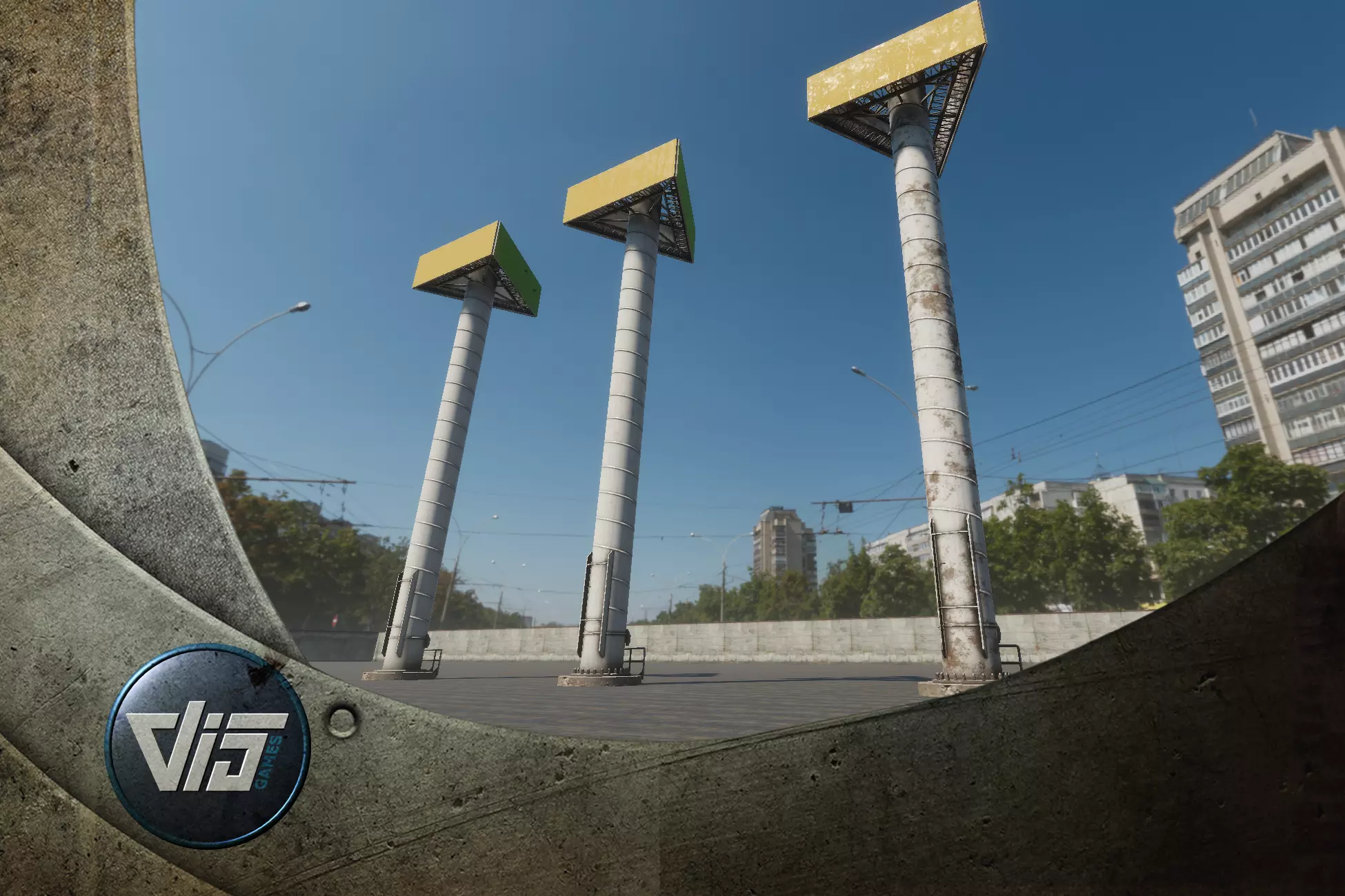 Advertising Pillar PBR Low-poly 3D model