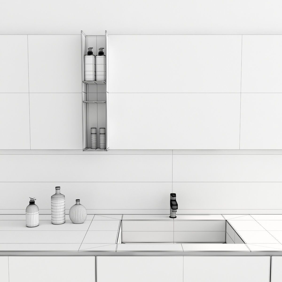 Bathroom furniture set Arcom Escape 2   3D model_2