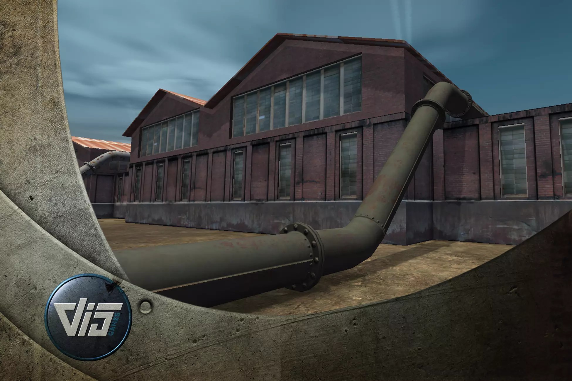 Pipe construction set Low-poly 3D model_0