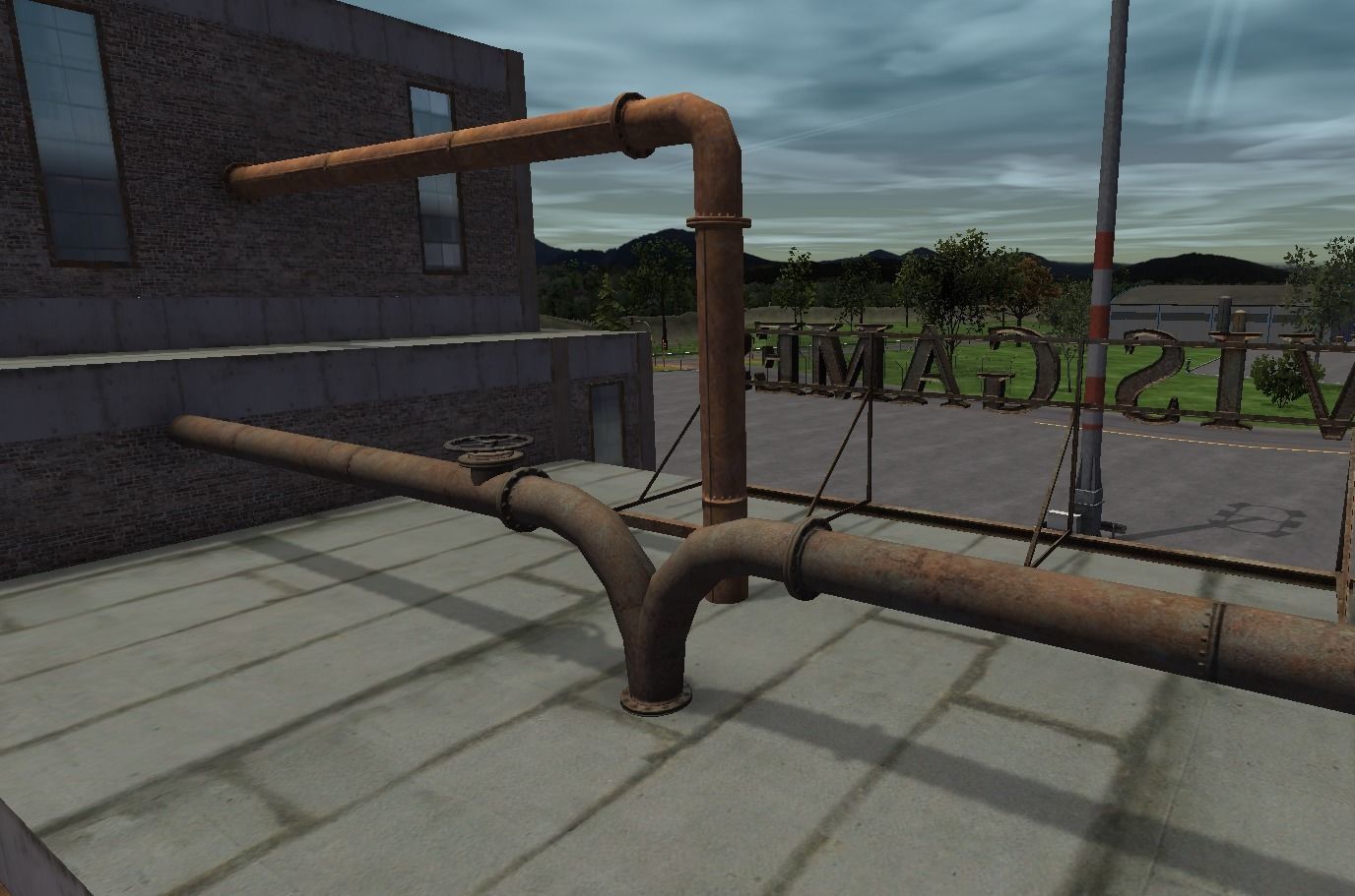 Pipe construction set Low-poly 3D model_6
