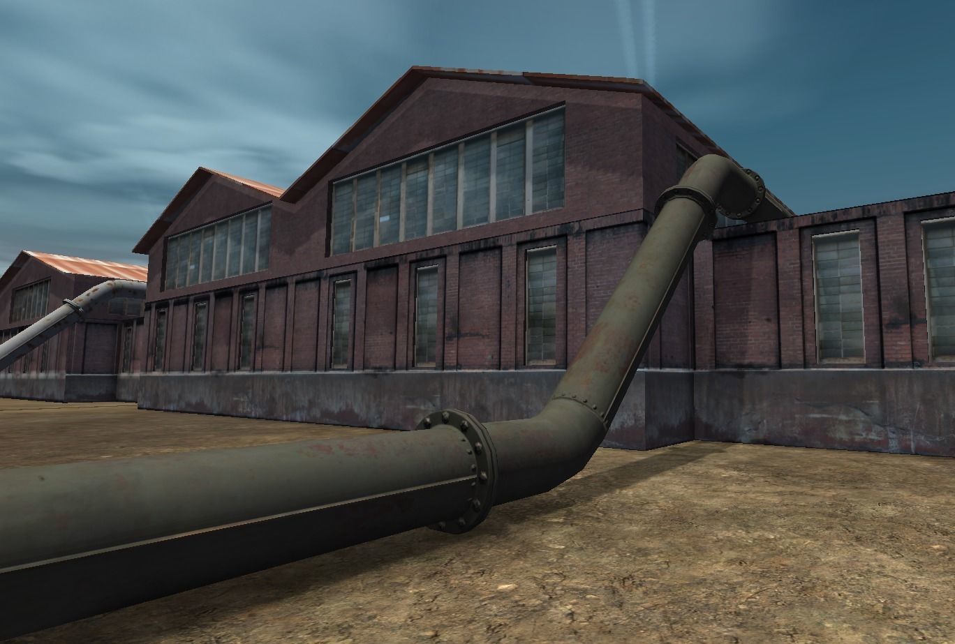 Pipe construction set Low-poly 3D model_4