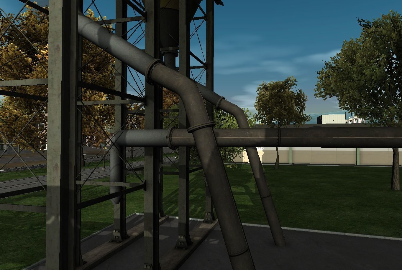 Pipe construction set Low-poly 3D model_3