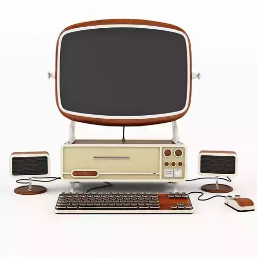 Computer old stile 3D model