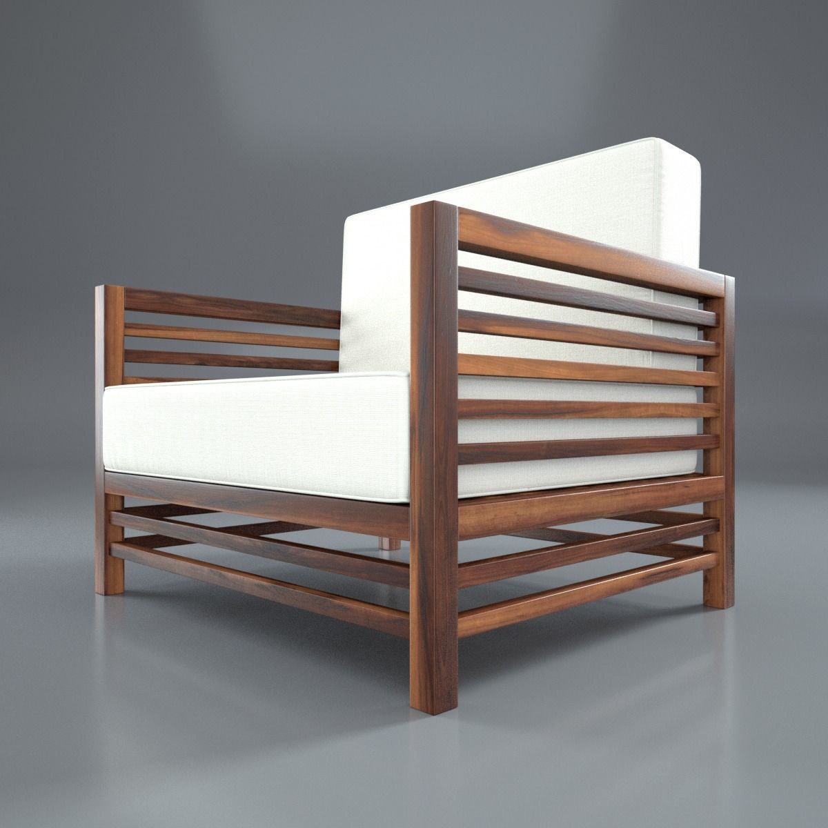 Antique Outdoor Chair 3D model_2