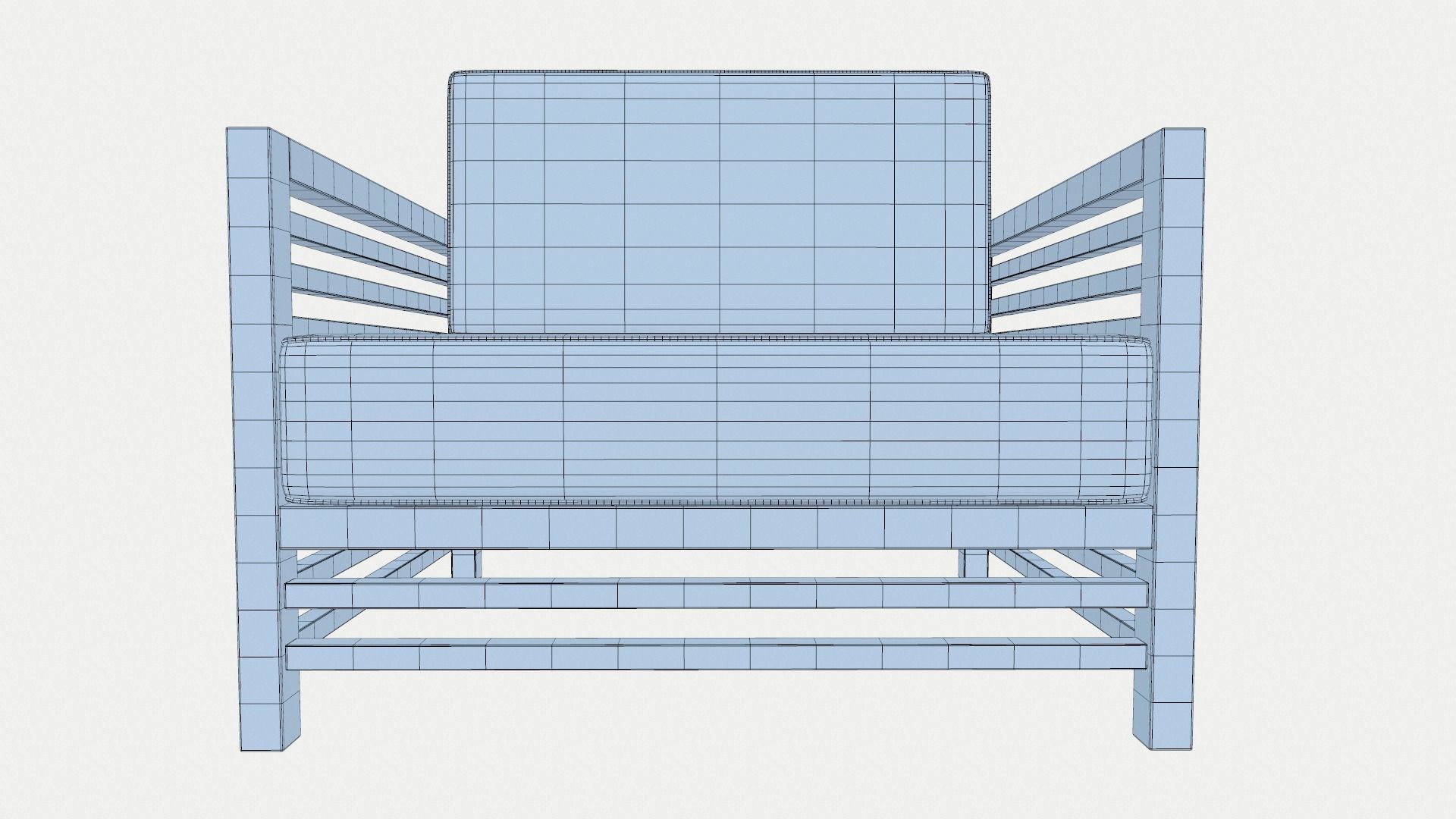 Antique Outdoor Chair 3D model_10