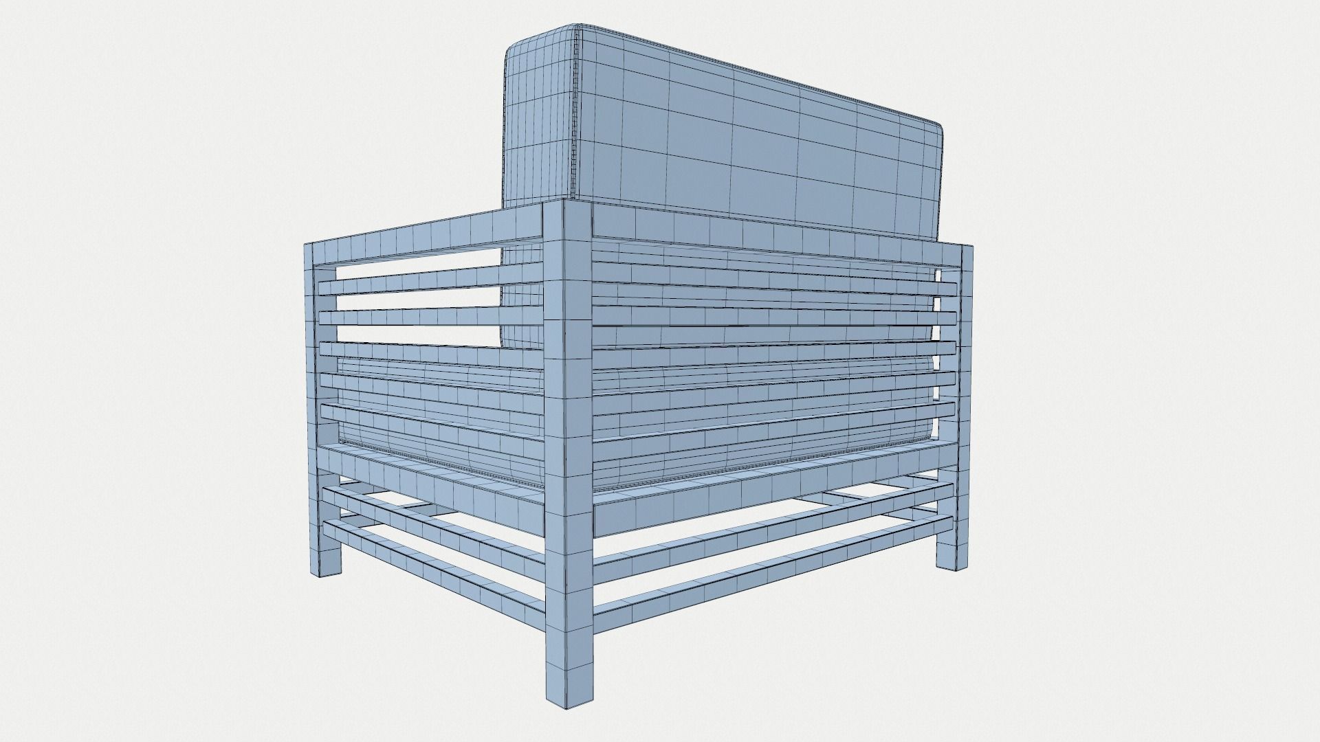 Antique Outdoor Chair 3D model_12