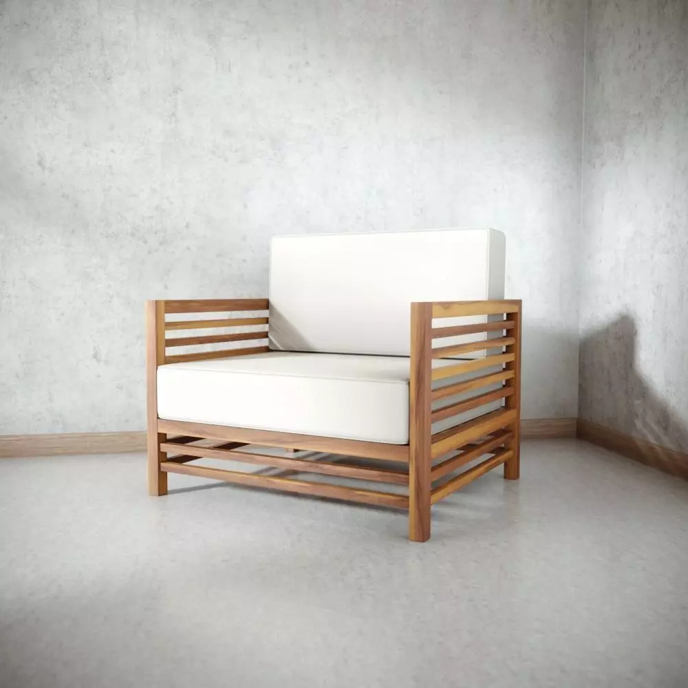 Antique Outdoor Chair 3D model_0