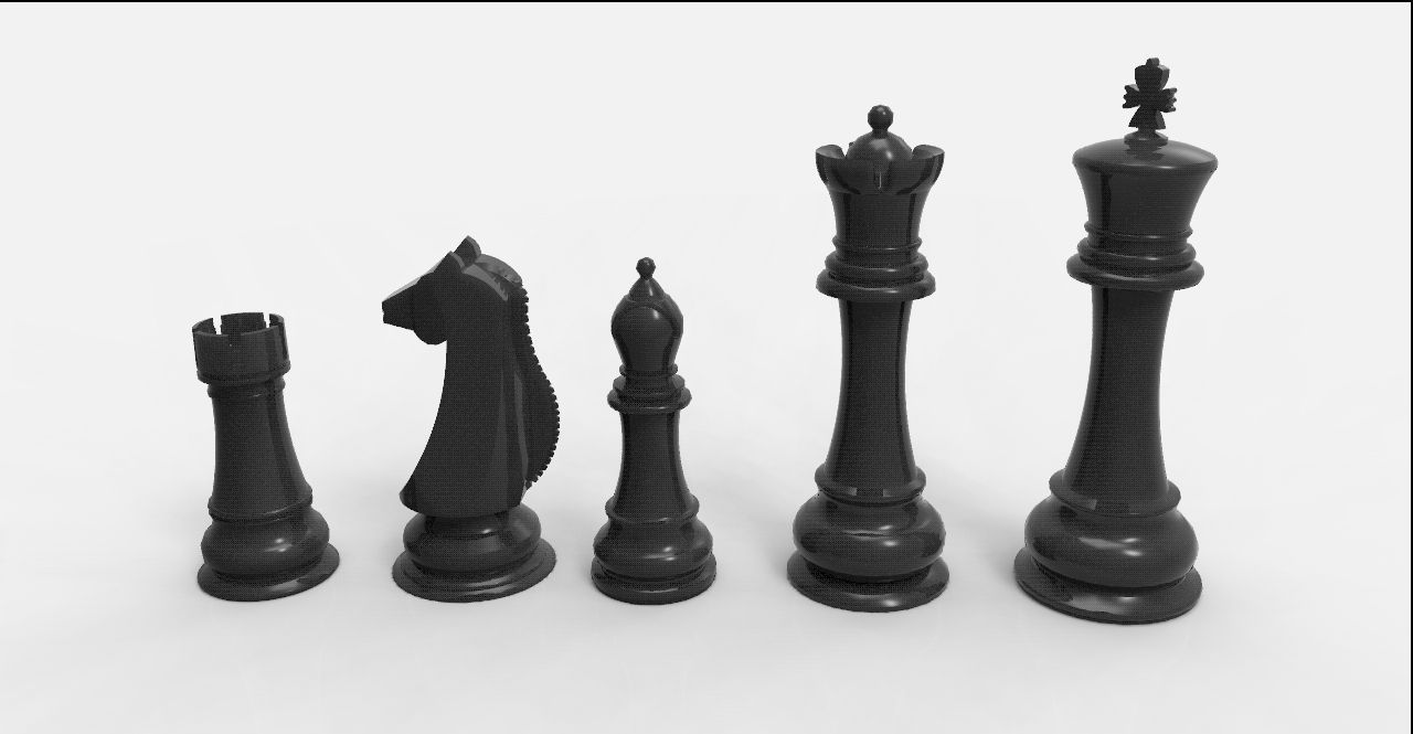 Chess Board 3D model_2