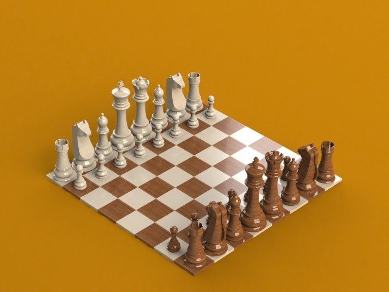 Chess Board 3D model_4