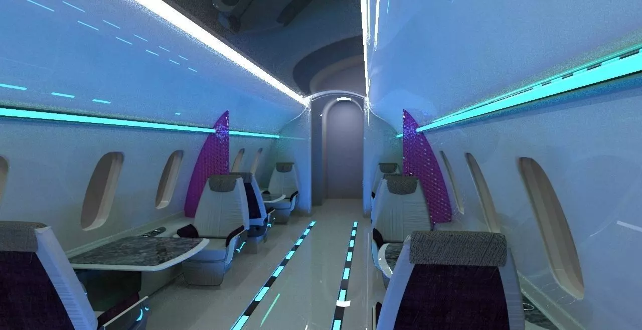 Private Jet Interior Free 3D model