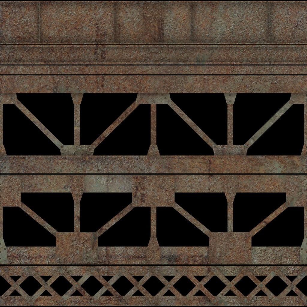 Beam and truss construction set Low-poly 3D model_11