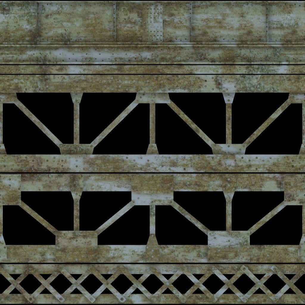 Beam and truss construction set Low-poly 3D model_15