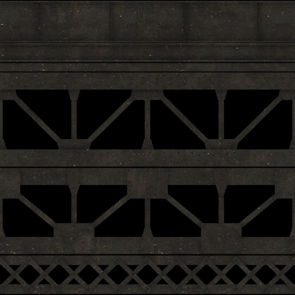 Beam and truss construction set Low-poly 3D model_21