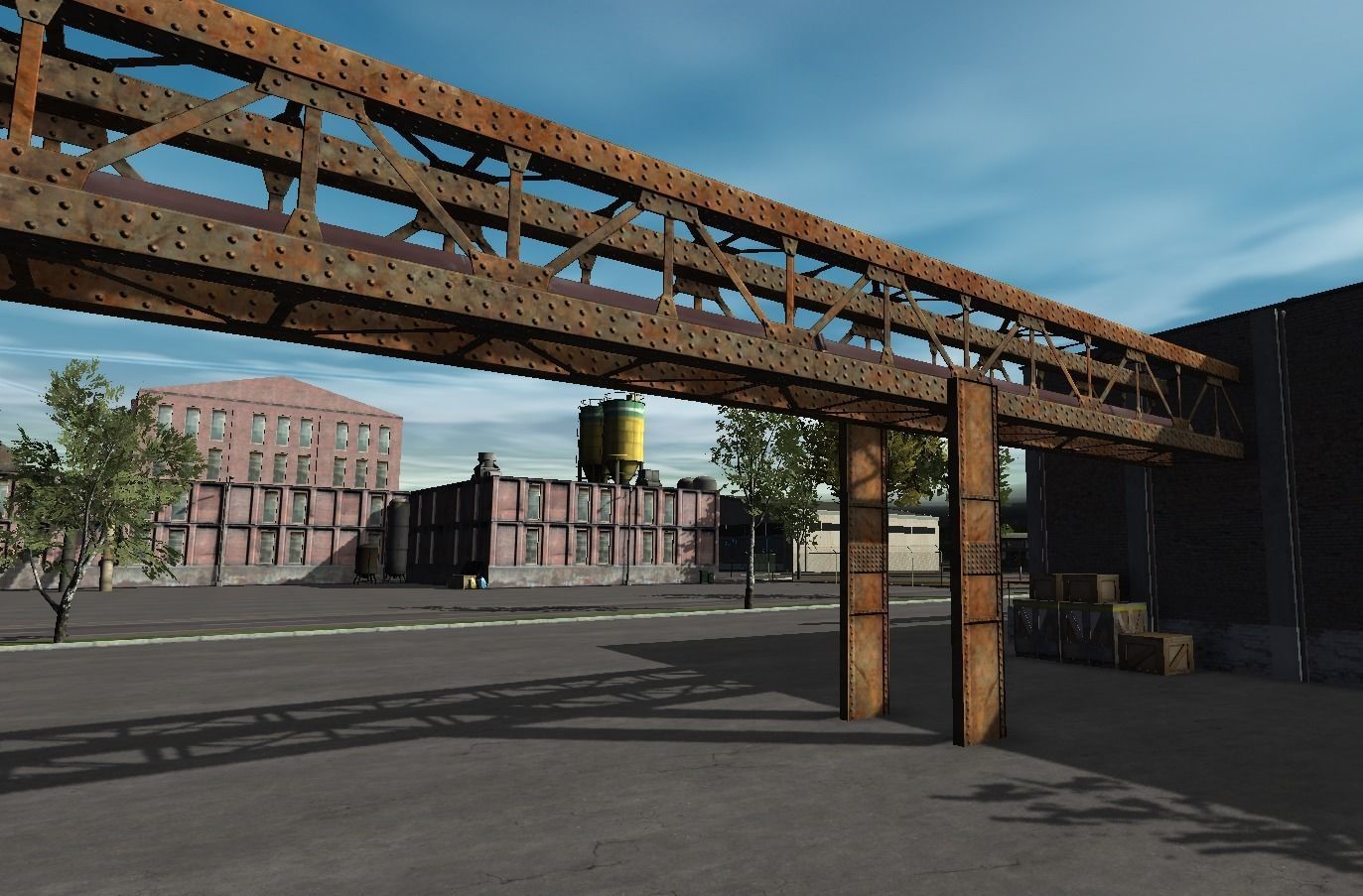 Beam and truss construction set Low-poly 3D model_5