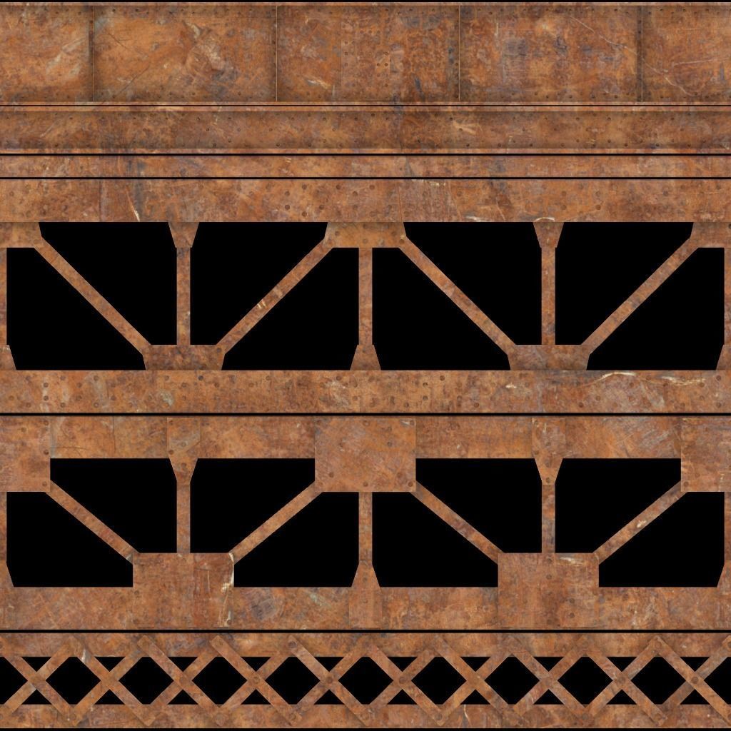 Beam and truss construction set Low-poly 3D model_23