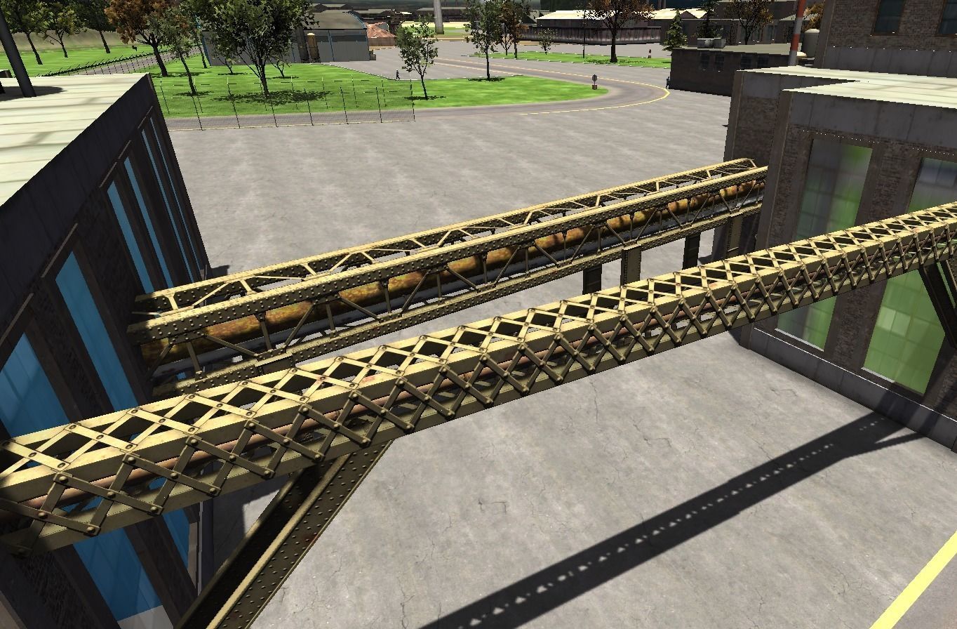 Beam and truss construction set Low-poly 3D model_3