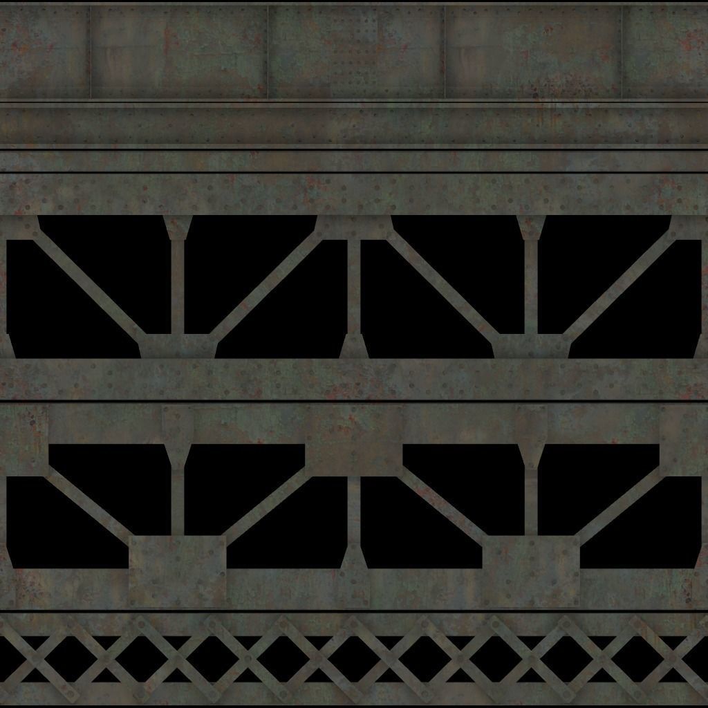 Beam and truss construction set Low-poly 3D model_26