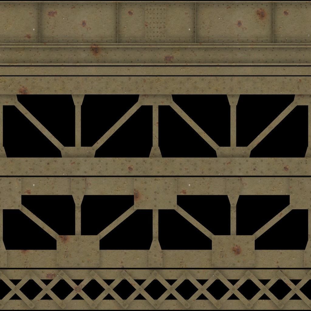 Beam and truss construction set Low-poly 3D model_20