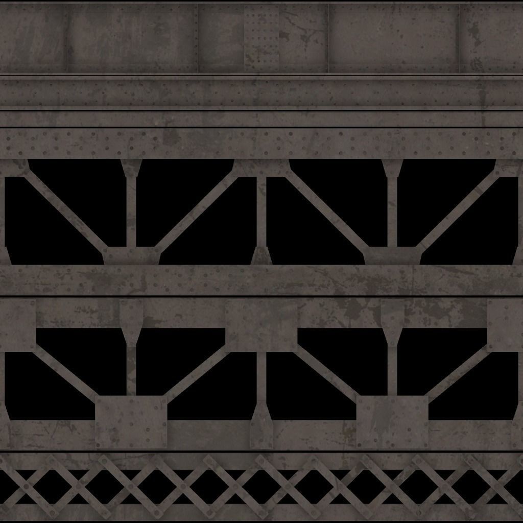 Beam and truss construction set Low-poly 3D model_25