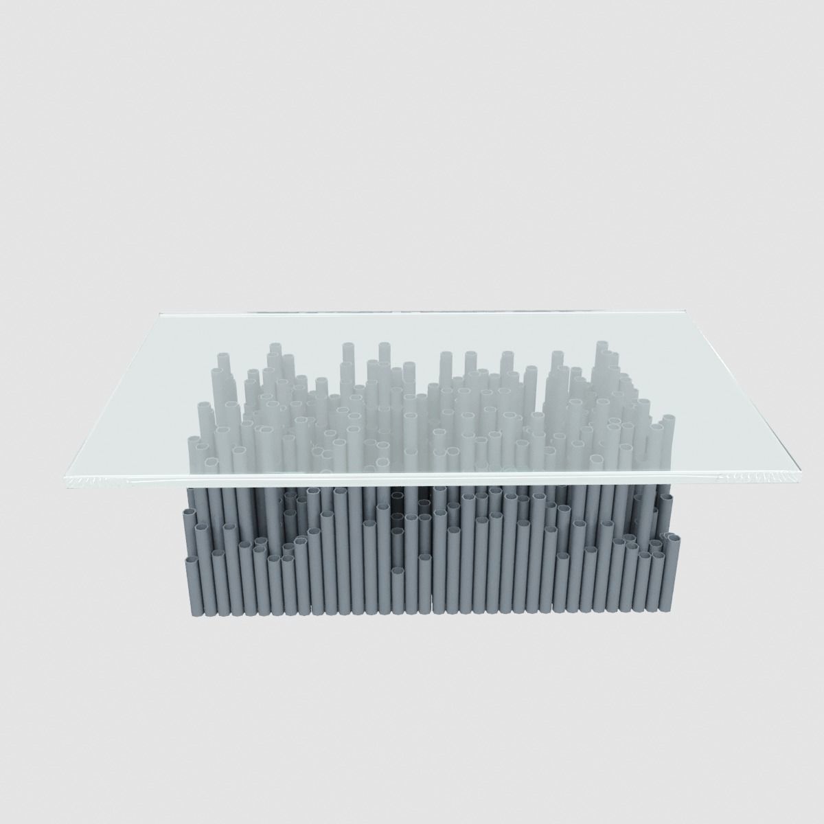 Glass PVC Table 3D model_7