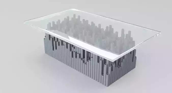 Glass PVC Table 3D model Glass PVC Table 3D model