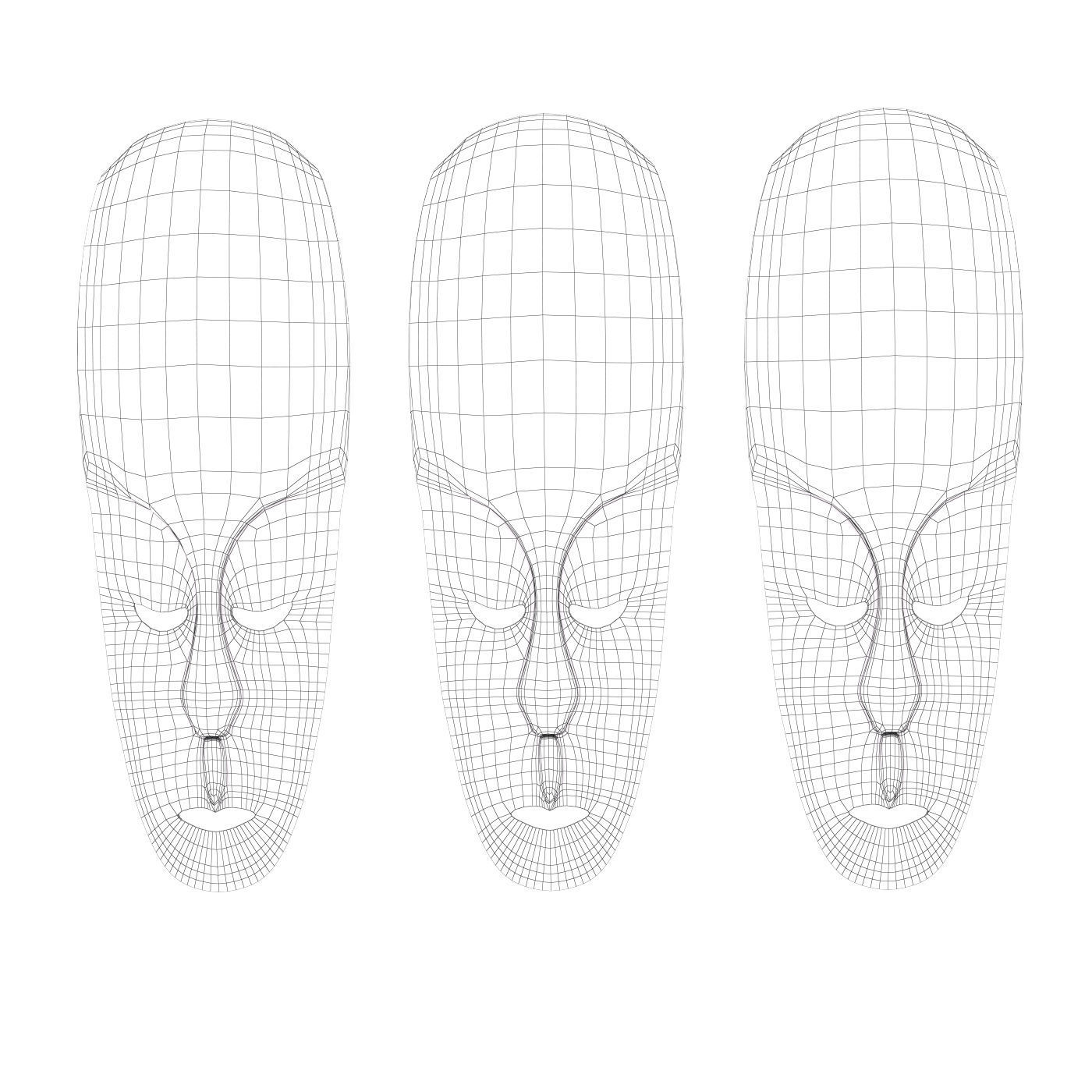 African masks  3D model_4