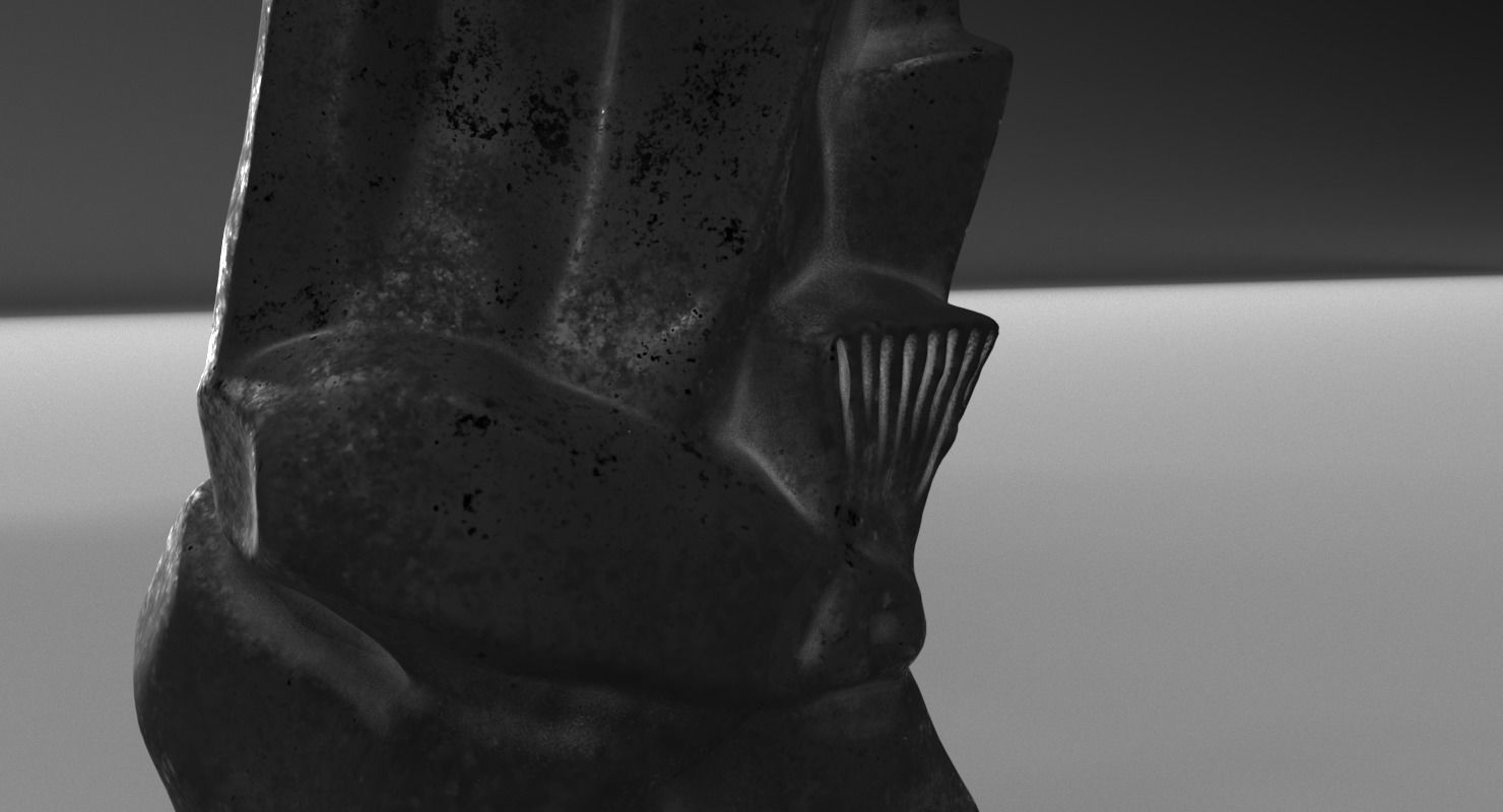 Woman With a Fan 3D model_11