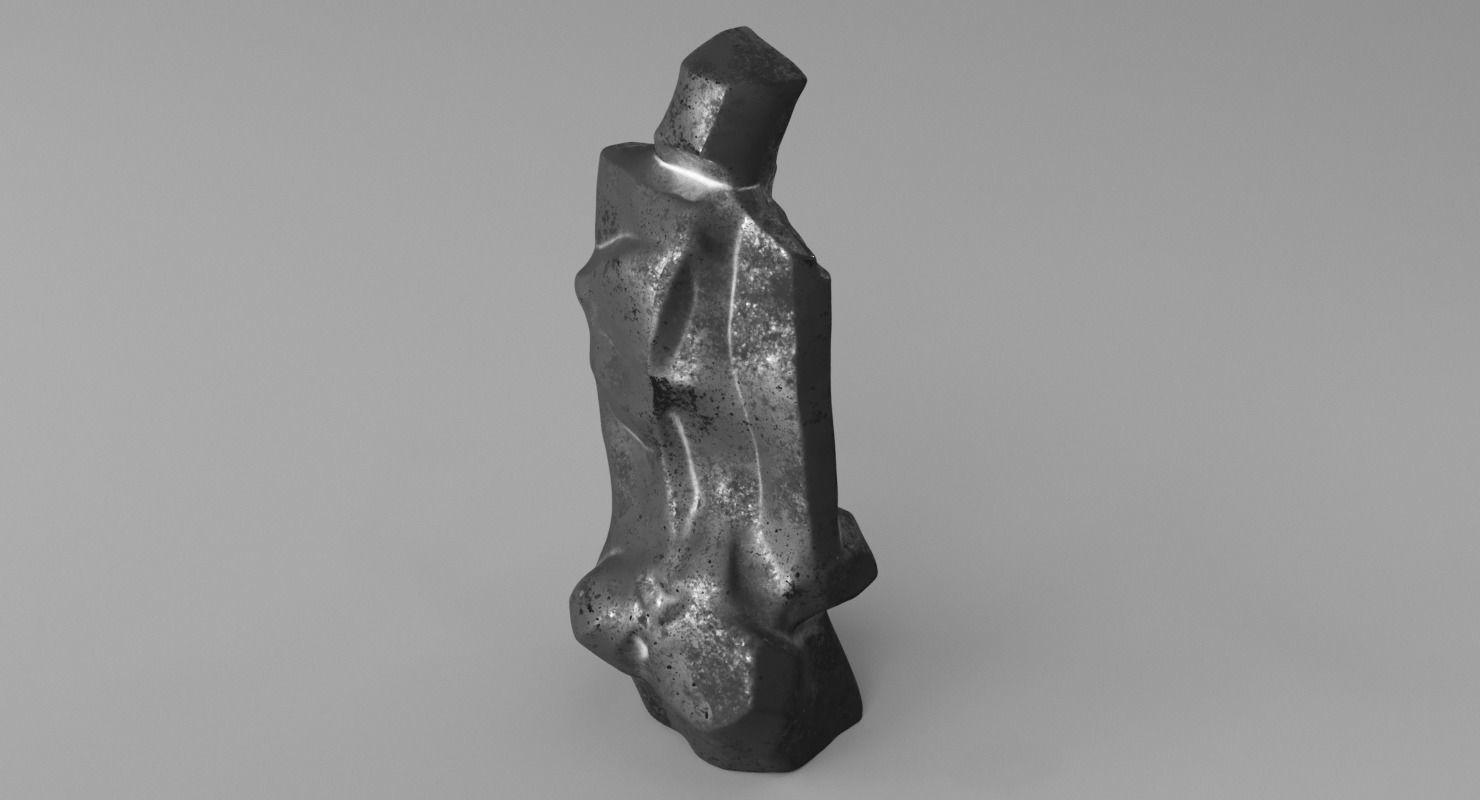 Woman With a Fan 3D model_6