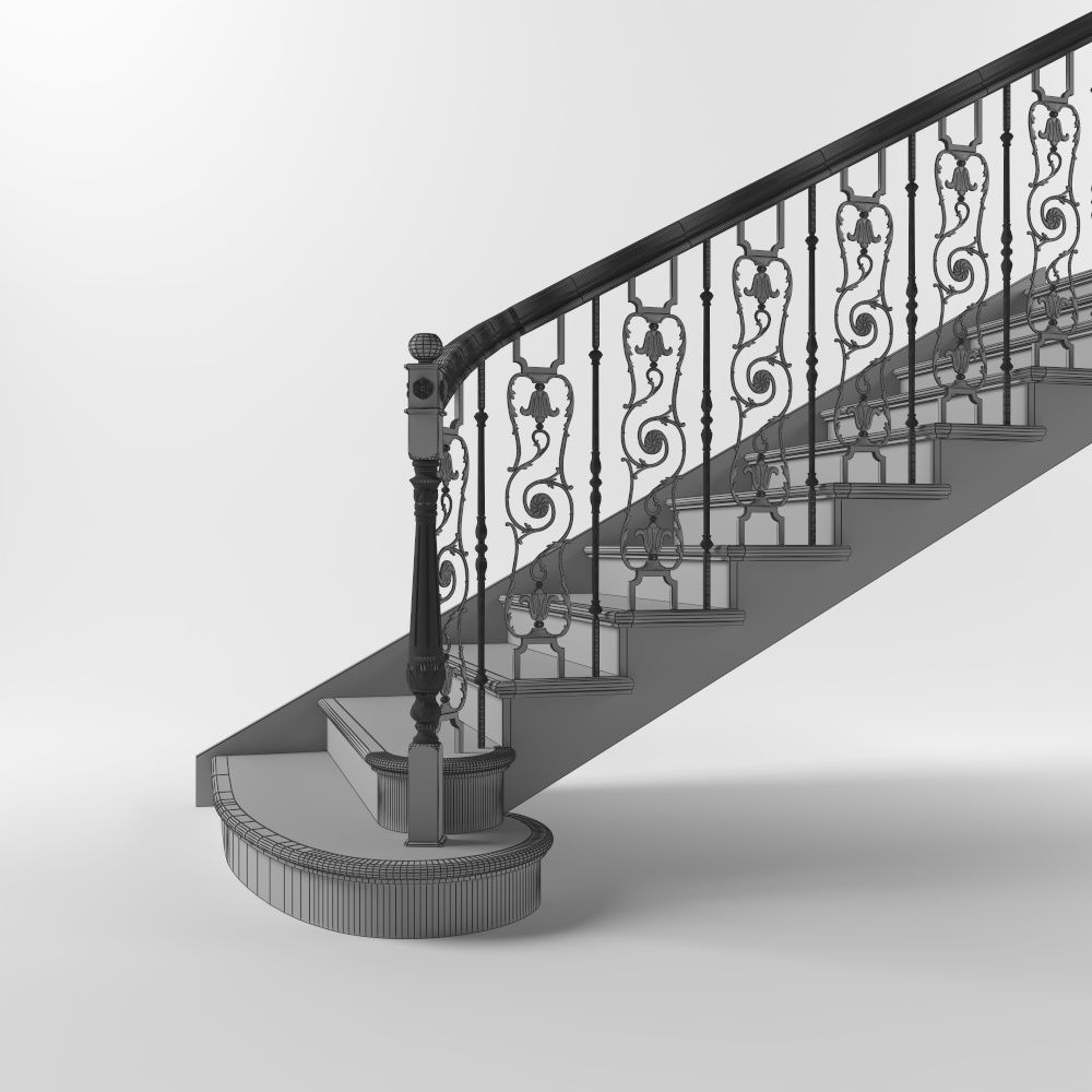 interior stairs 3D model_4