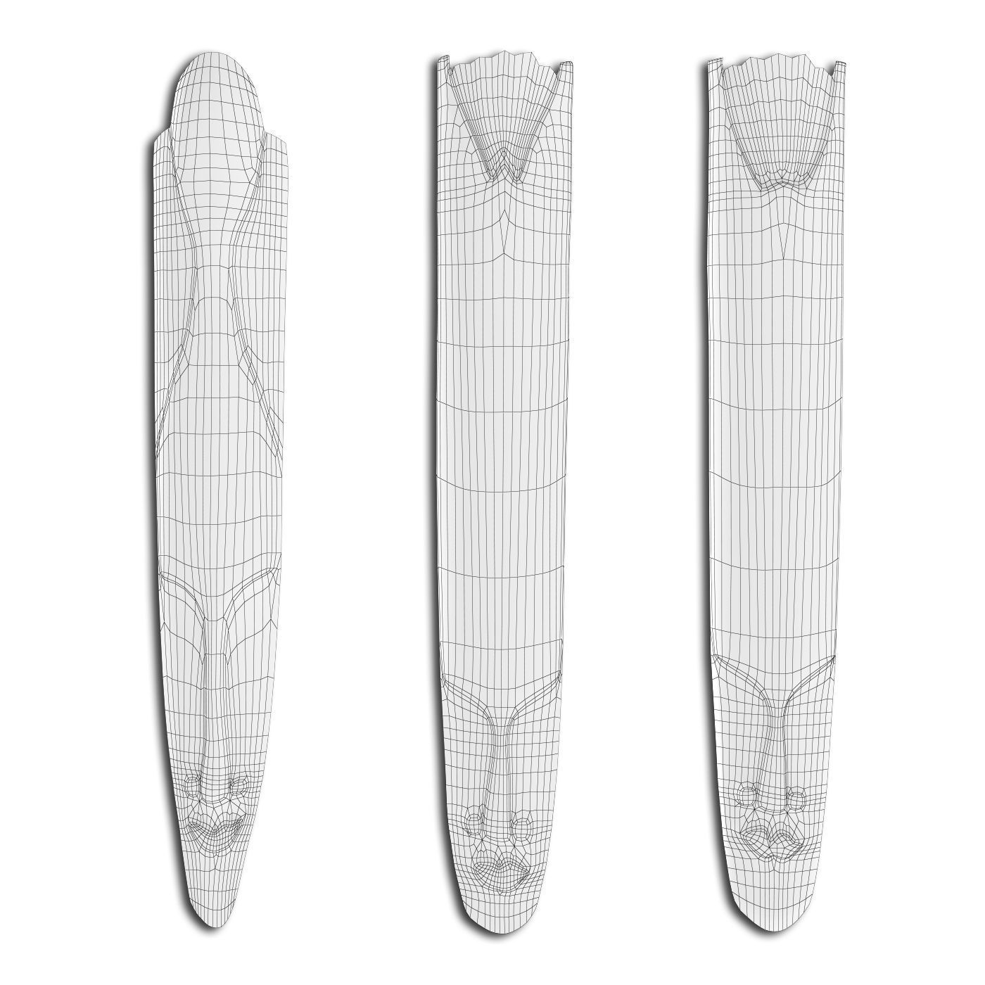 African mask 3D model_4