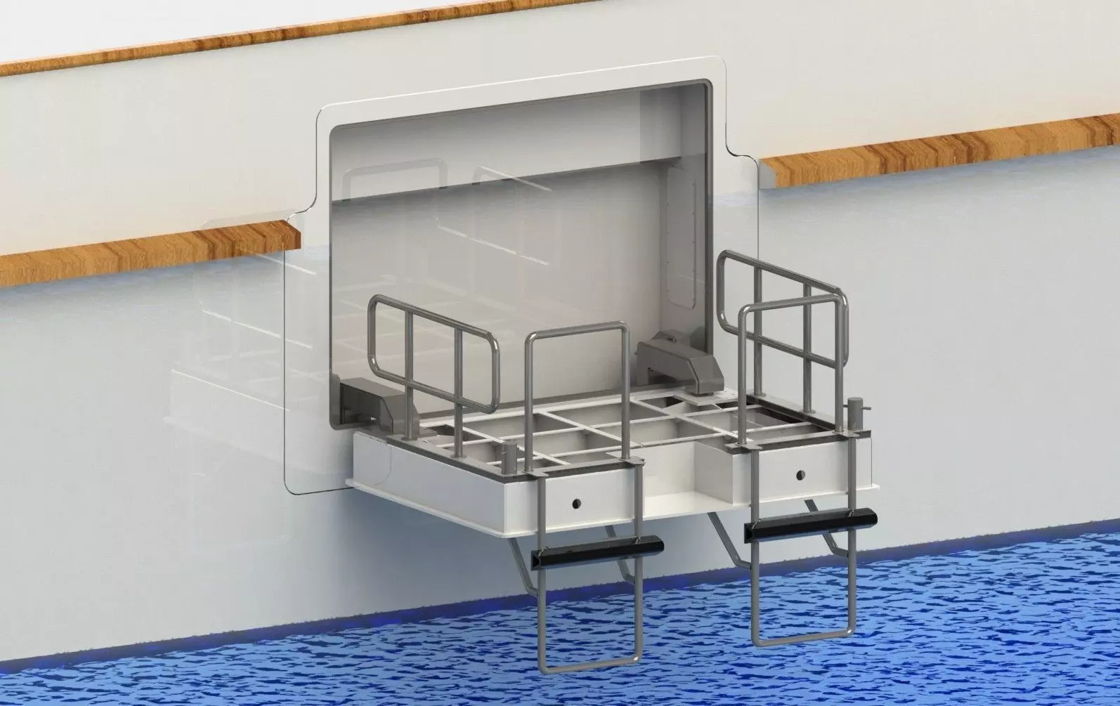 Hydraulic Swimming Platform 3D model