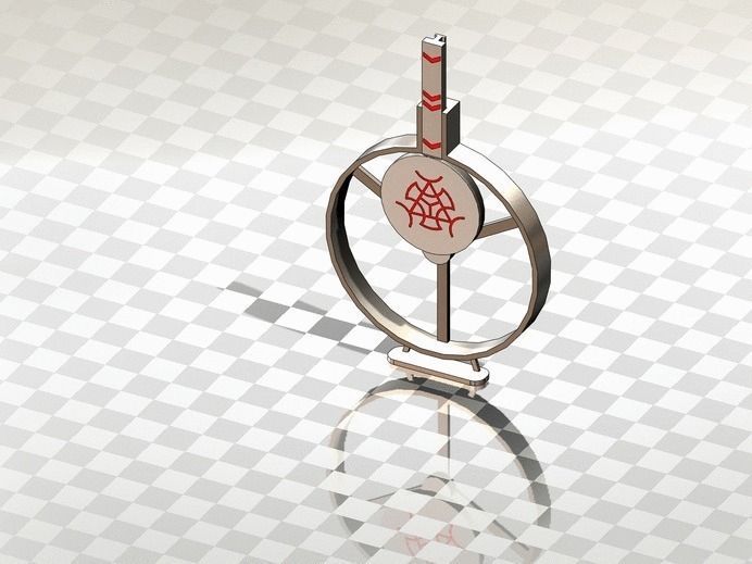 Converter of rotational to linear motion 2 3D model_0