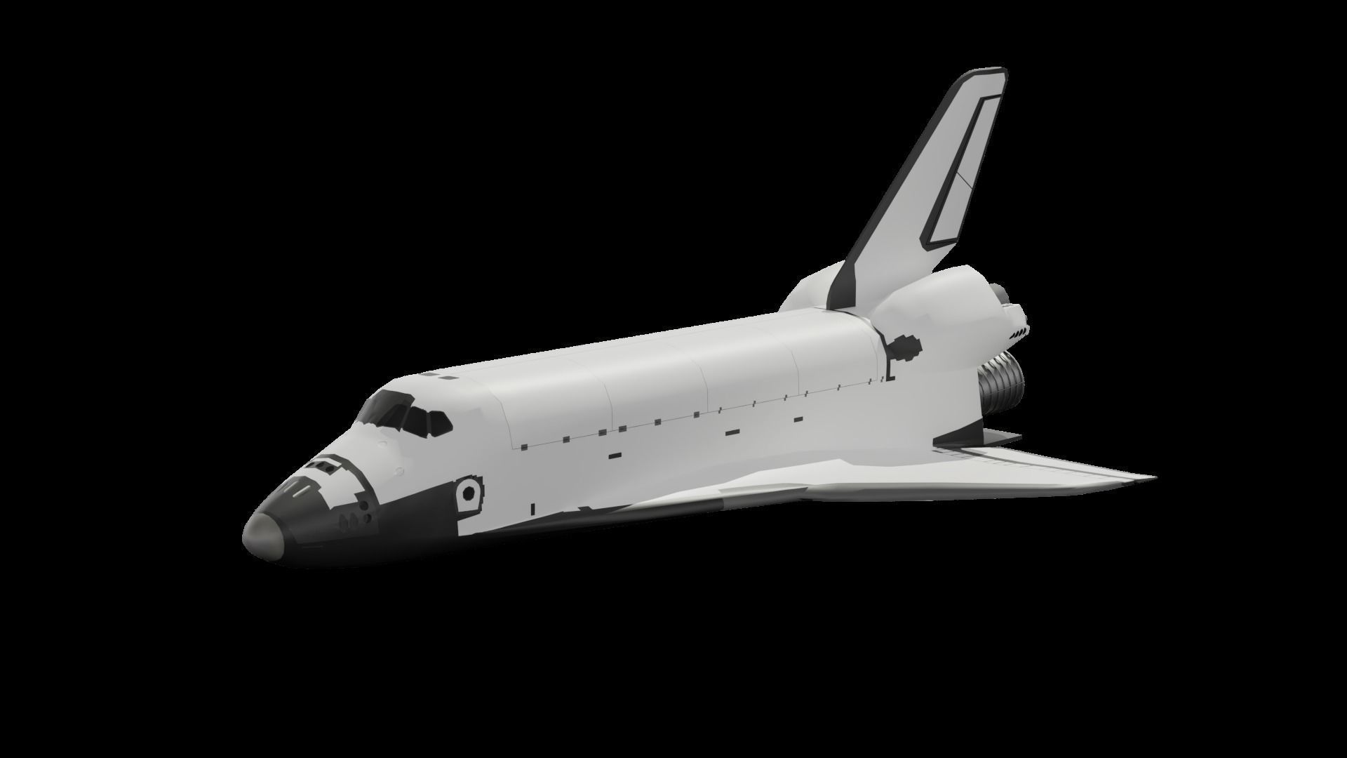 Space Shuttle low poly FREE Free low-poly 3D model_8