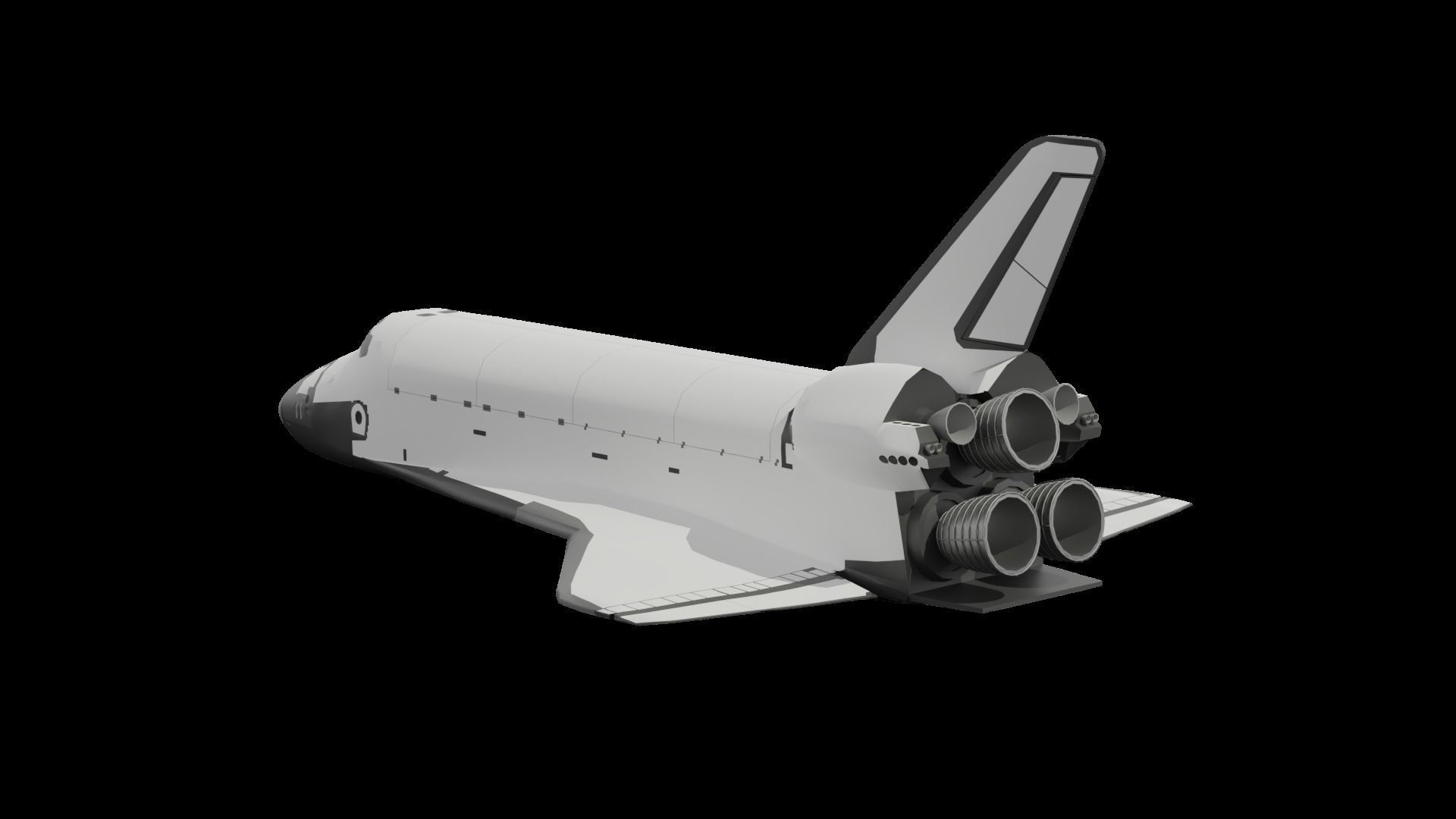 Space Shuttle low poly FREE Free low-poly 3D model_7