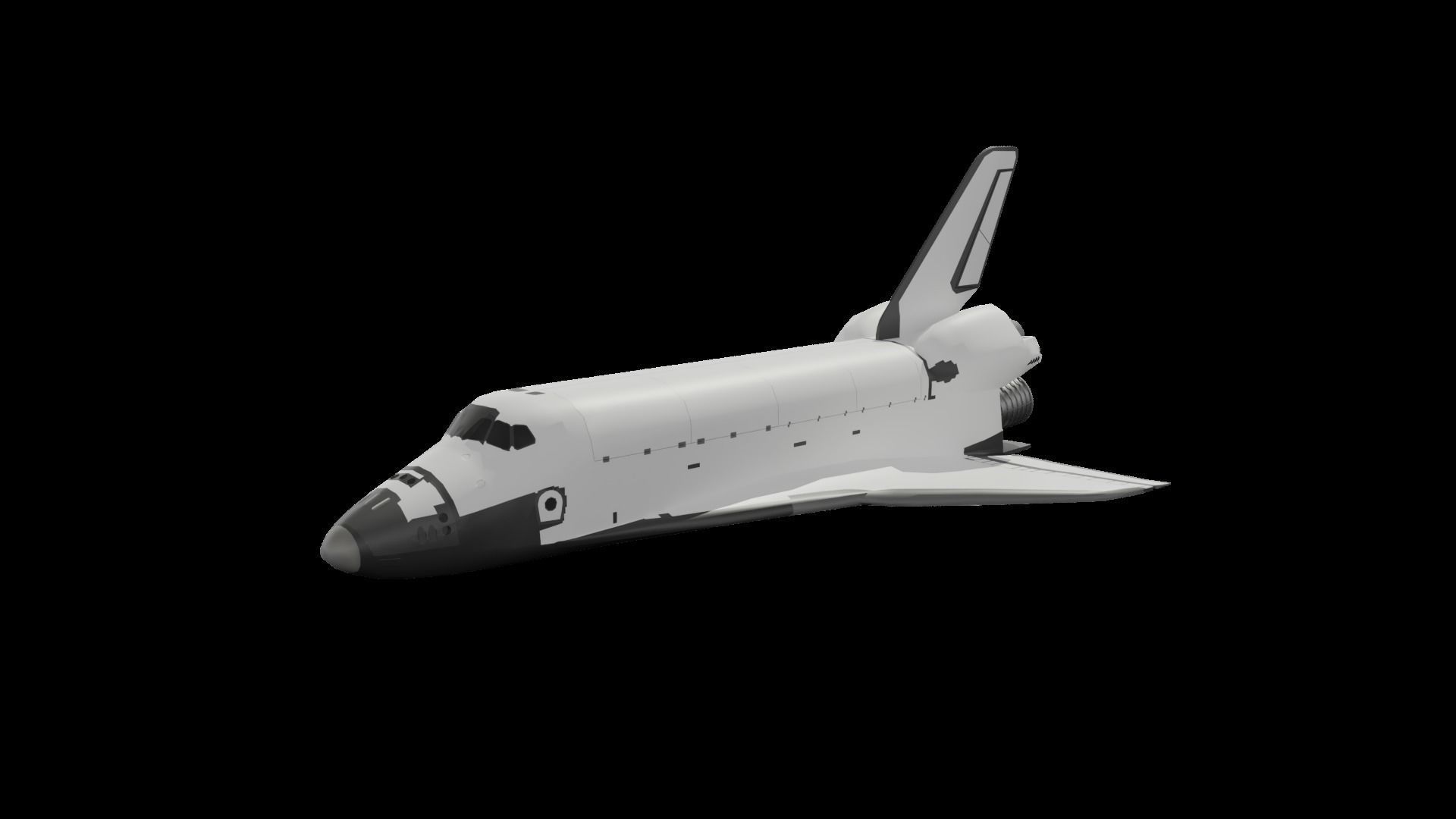 Space Shuttle low poly FREE Free low-poly 3D model_1