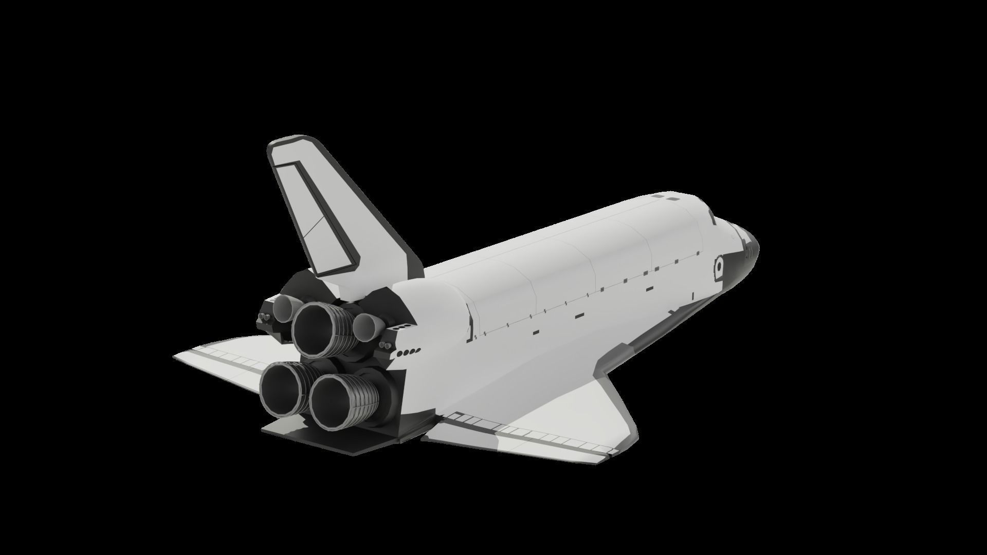 Space Shuttle low poly FREE Free low-poly 3D model_6