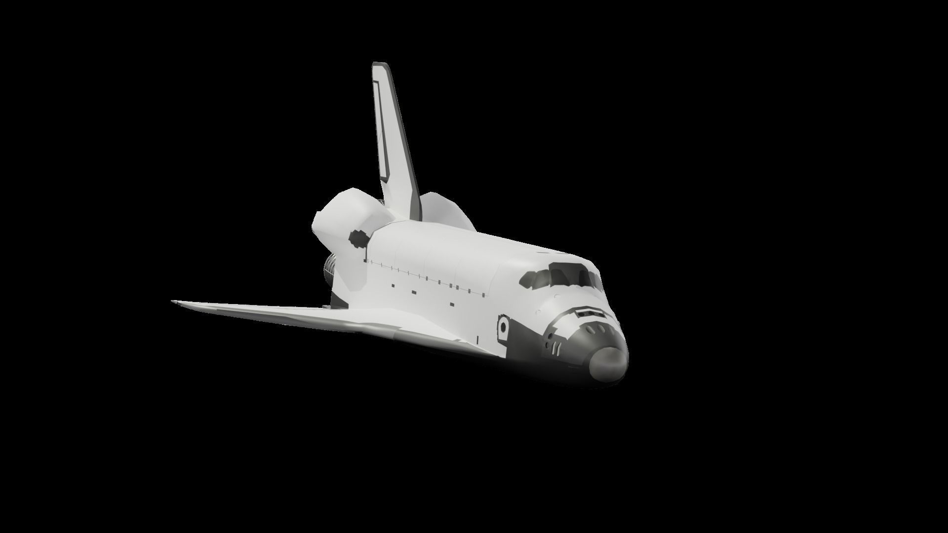 Space Shuttle low poly FREE Free low-poly 3D model_4