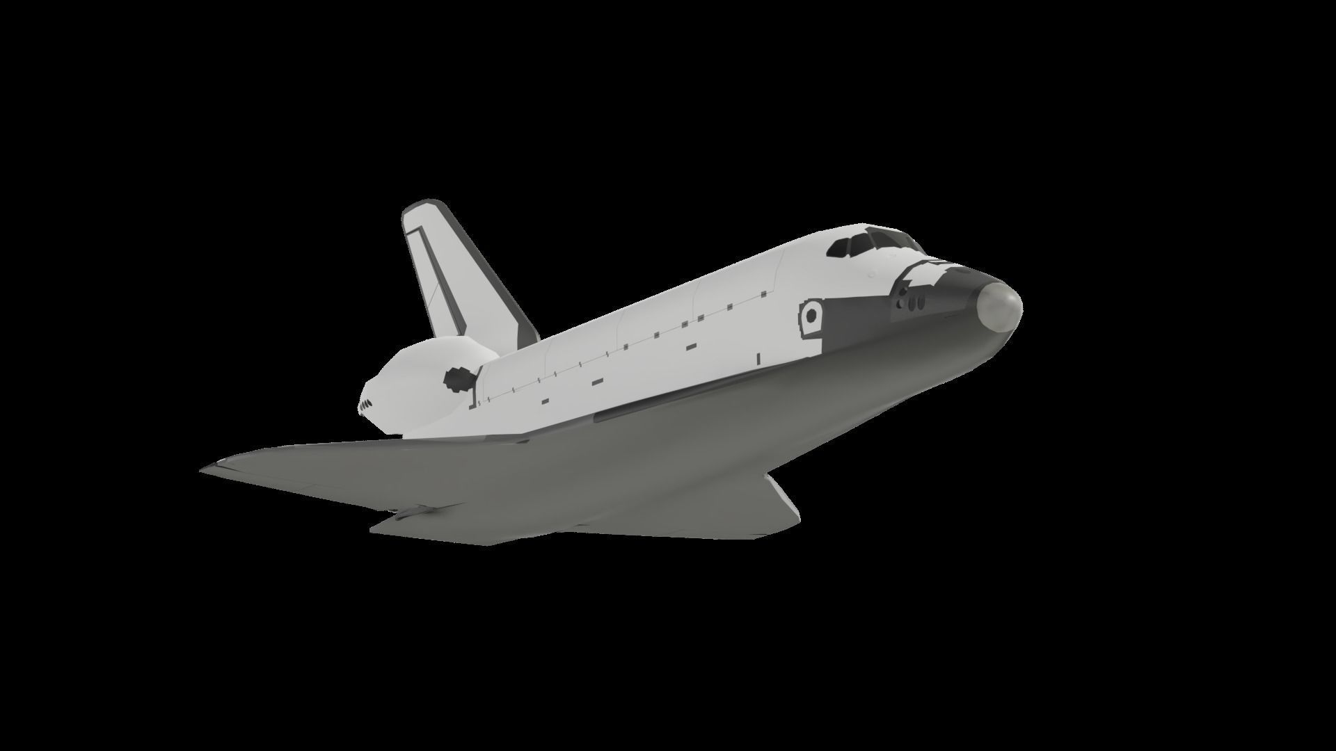 Space Shuttle low poly FREE Free low-poly 3D model_5