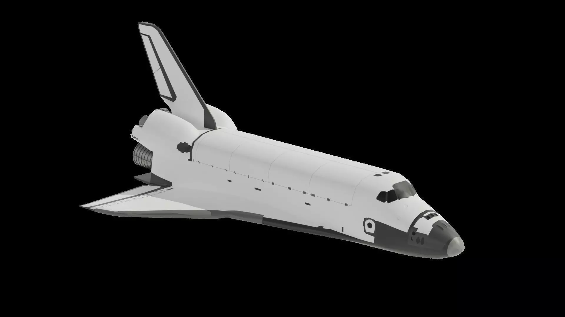 Space Shuttle low poly FREE Free low-poly 3D model_0