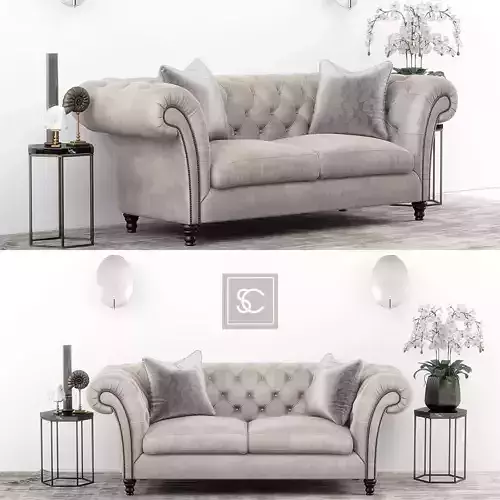 Club Chesterfield sofa set
