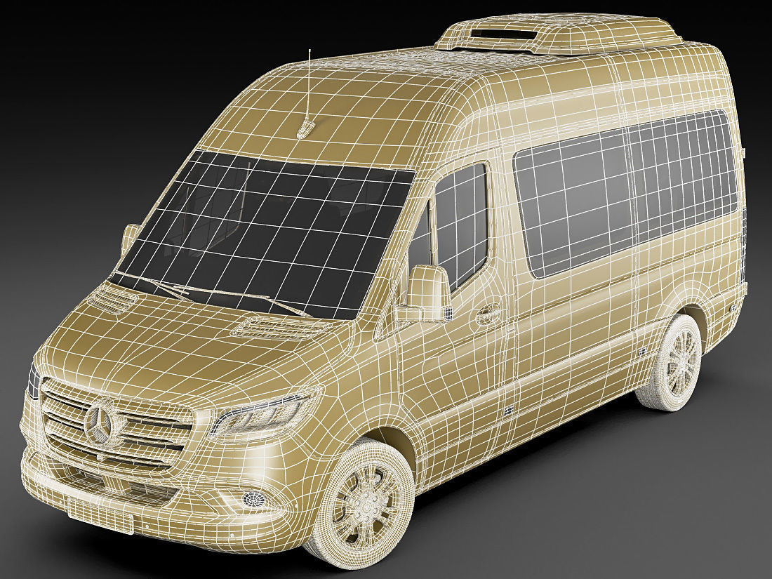 Mercedes Sprinter Tourer 2018 high roof 3D model_19