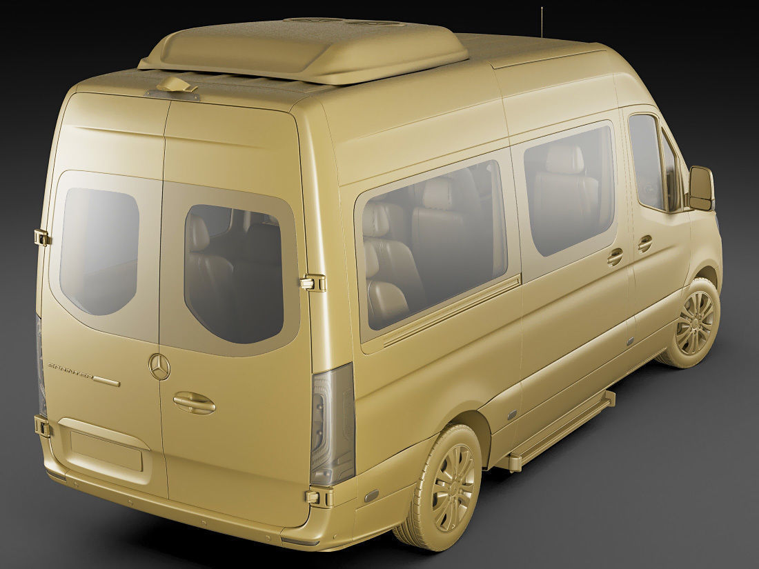 Mercedes Sprinter Tourer 2018 high roof 3D model_16