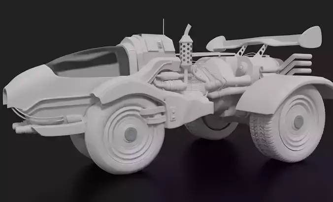 SCI-FI Car - Scifi Vehicle 3D model